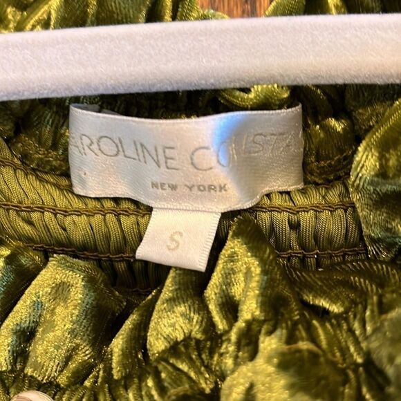 CAROLINE CONSTAS
Megara off-the-shoulder shirred stretch-velvet mini dress Small - Picture 6 of 7